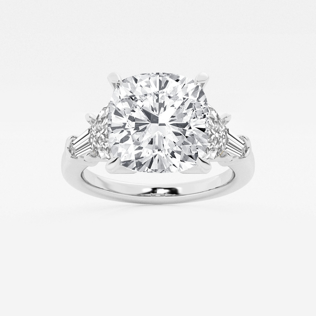6 1/3 ctw Cushion Lab Grown Diamond Engagement Ring